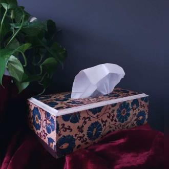 جعبه دستمال کاغذی گل افشان